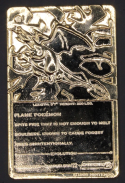 Pokemon Charizard Nintendo 1999 Burger King 23k Gold Plated Card - Image 2