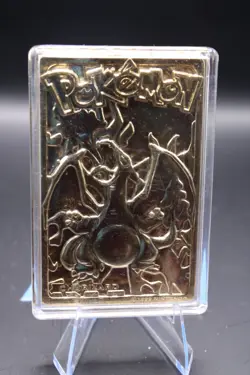 Pokemon Charizard Nintendo 1999 Burger King 23k Gold Plated Card - Image 3