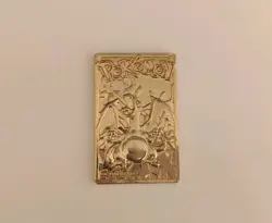 Pokemon Charizard Gold Plated 23K Burger King Trading Card Promo 1999 - Image 1