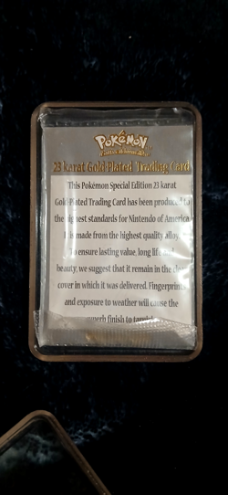Pikachu 1999 Pokemon 23K Gold-Plated Burger King Nintendo Promotional Card & COA - Image 1