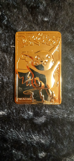 Pikachu 1999 Pokemon 23K Gold-Plated Burger King Nintendo Promotional Card & COA - Image 2