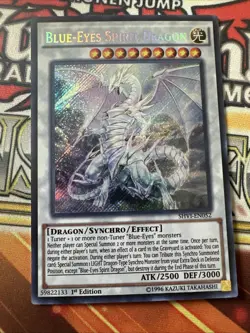 Blue-Eyes Spirit Dragon SHVI-EN052 Secret Rare 1st Edition LP Yugioh - Image 1