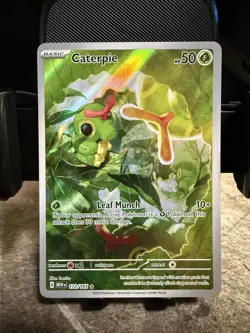 Caterpie 172/165 Scarlet & Violet 151 Illustration Rare Pokemon Card TCG - Image 1