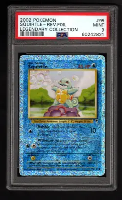 2002 POKEMON LEGENDARY COLLECTION #95 SQUIRTLE-REVERSE FOIL PSA 9 - Image 1