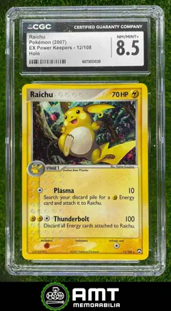 6073031039 2007 Pokemon EX Power Keepers #12/108 Raichu Holo CGC 8.5 - Image 1