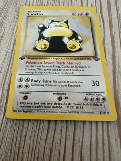 Snorlax 1st Edition 27/64 Jungle 1999 Non Holo Pokemon Card NM Rare - Image 3