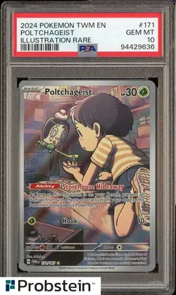 2024 Pokemon TWM EN SV06 Twilight Masquerade IR 171 Poltchageist PSA 10 GEM MINT - Image 1