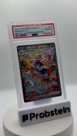 2024 Pokemon TCG Twilight Masquerade #214 Greninja ex SIR PSA 10 GEM MINT - Image 2