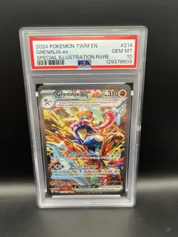 PSA 10 GEM MINT - Pokemon TCG Greninja EX 214 /167 - Twilight Masquerade - Image 1