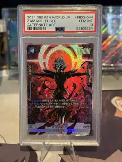 PSA 10 Dragon Ball Super Card Game FusionWorld Japanese Zamasu Alt Art FB02-044 - Image 1