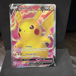 Pokemon TCG Vivid Voltage Pikachu v 170/185 Full Art Ultra Rare Card Lp - Image 1