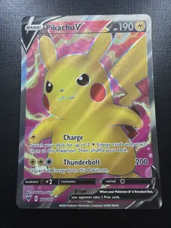 Pokemon TCG Vivid Voltage Pikachu v 170/185 MP Full Art Ultra Rare Card - Image 1