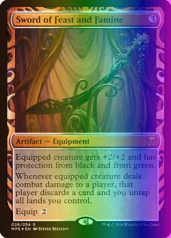 MTG Sword of Feast and Famine (28/54) Kaladesh Inventions LP FOIL - Image 1