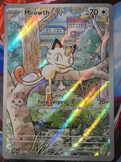 Pokemon TCG: Meowth 106/094 Illustration Rare Phantasmal Flames NM - Image 1