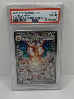 2023 Pokemon OBF EN Charizard ex Special Illustration Rare #223 PSA 8 - Image 1