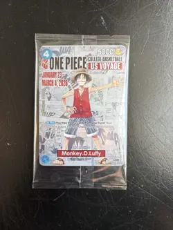 One Piece Monkey D. Luffy Voyage College Basketball Promo Card St. Johns SEALED - Image 1