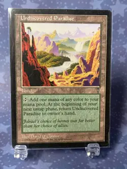 Undiscovered Paradise Visions Rare Land Card MTG Magic The Gathering - Image 1
