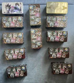 Yu-Gi-Oh Card Storage Unit Lot - 16 Tins TOTAL (4 Filled, 12 Empty) + Binder - Image 3