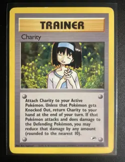Pokemon TCG - Charity Trainer Card #99/132 Non-Holo Rare - Gym Heroes - Image 1