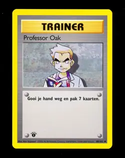 1999 Pokemon PROFESSOR OAK Base Set 1ST EDITION DUTCH Non Holo Card 88/102 MINT - Image 1