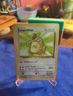 🍀 Kangaskhan 21/64 Jungle 1st Edition Non Holo Foil Pokemon 1999 Vintage Card - Image 1
