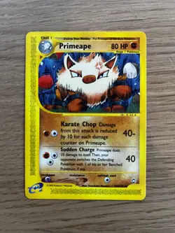 Primeape 29/147 | Aquapolis Set | LP | Non-Holo Rare E-Reader Pokemon Card - Image 2