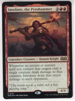 MTG Wilds Of Eldraine Foil Card #137 Imodane, the Pyrohammer - Image 1