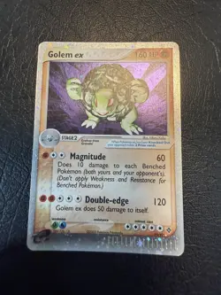 Pokemon TCG Golem EX Dragon Holo Rare Card 91/97 LP- - Image 1