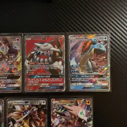 Pokemon GX Holo Card Lot - Gyarados, Lunala, Heatran, Lapras, Necrozma, Lycanroc - Image 3