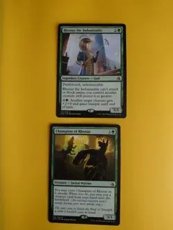 Rhonas the Indomitable & Champion of Rhonas Magic the Gathering 2 Card. AKH - Image 1