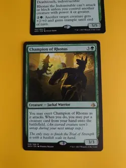 Rhonas the Indomitable & Champion of Rhonas Magic the Gathering 2 Card. AKH - Image 2
