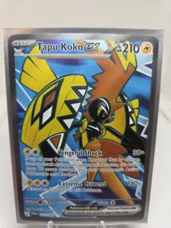 Pokemon TCG Tapu Koko EX Paradox Rift Holo Ultra Rare Card 222/182 - Image 1