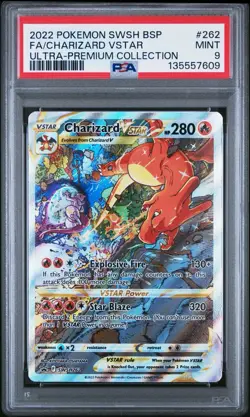 PSA 9 MINT Charizard VSTAR SWSH262 FULL ART HOLO 262 SWSH PROMO Pokemon Card - Image 1