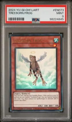 Yugioh Card Treeborn Frog Lost Art Promo LART - EN073 PSA 9 - Image 1