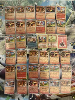 78x Charizard Charmeleon Charmander Reverse Holo Pokemon Card Lot + EX TCG - Image 3