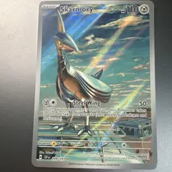 Pokemon TCG Skarmory 209/191SV08: Surging Sparks Illustration Rare Holo Card - Image 1