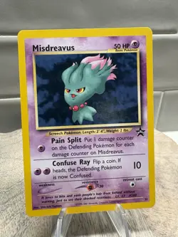 MISDREAVUS POKEMON CARD 39 BLACK STAR PROMO NON HOLO NEVER PLAYED - Image 1