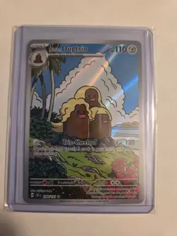 Pokemon TCG Alolan Dugtrio Holo Illustration Rare Card 208/191 Surging Sparks NM - Image 1