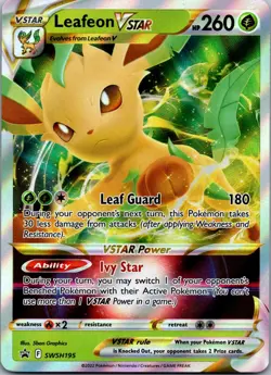 Leafeon VSTAR SWSH195 SWSH: Sword & Shield Promo Cards Promo NM - Image 1