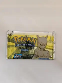 Topps Pokemon The First Movie Trading Cards Sealed Pack - Blue Logo - Vintage! - Image 5