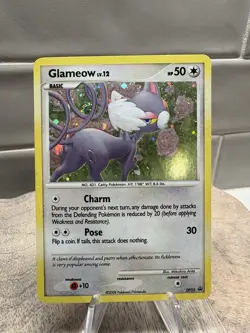 Pokemon 2008 Glameow DP23 Holo Diamond & Pearl Black Star Promo Card Holo - Image 1