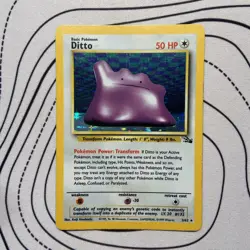 Ditto 3/62 Holo Rare Fossil Set Pokemon Card WOTC TCG MP - Image 1