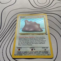 Ditto 3/62 Holo Rare Fossil Set Pokemon Card WOTC TCG MP - Image 2