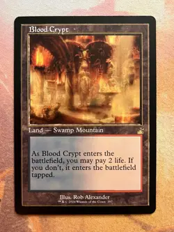 Retro Frame Blood Crypt - Near Mint NM - Shock Land - MTG: Magic the Gathering - Image 1