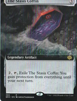 MTG THE BROTHERS' WAR THE STASIS COFFIN EXTENDED ART RARE - Image 1