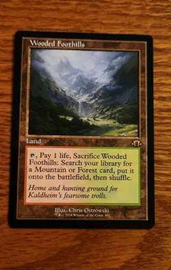 MTG Wooded Foothills Modern Horizons 3 Retro Frame M/NM - Image 1
