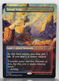 Foil - Steam Vents (Borderless) - Lorwyn Eclipsed (ECL) - Image 1