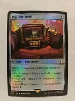 MTG Magic The Gathering FOIL Pip-Boy 3000 - Image 1