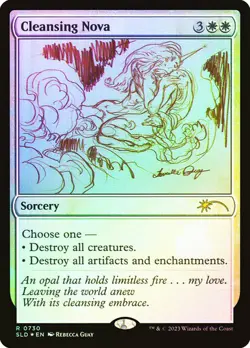 1x NM FOIL SKETCH Cleansing Nova MTG Secret Lair SV - Image 1