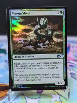 MTG Core Set 2015- Venom Sliver 205 Foil - Image 1
